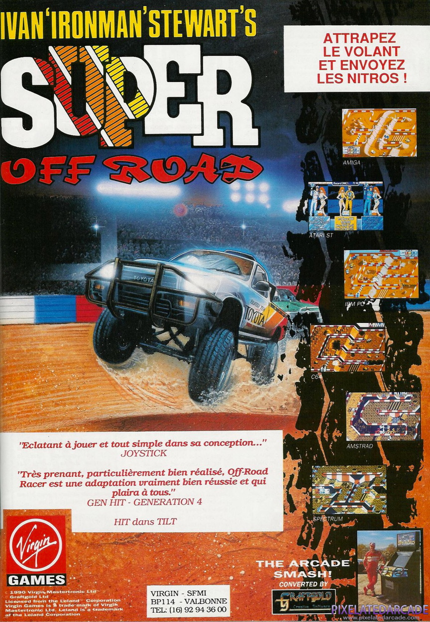 Ivan 'Ironman' Stewart's Super Off Road Advertisement: December 1990 magazine ad (French)
