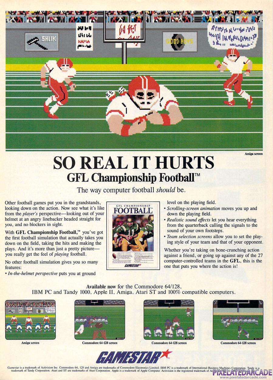 GFL Championship Football Advertisement: May 1987 magazine ad
