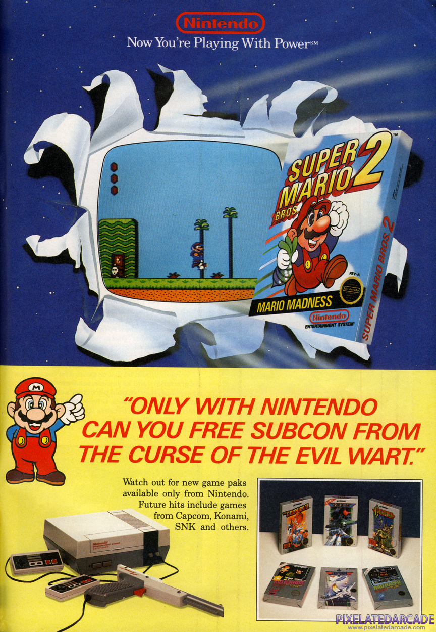 Super Mario Bros. 2 Advertisement: July 1989 magazine ad