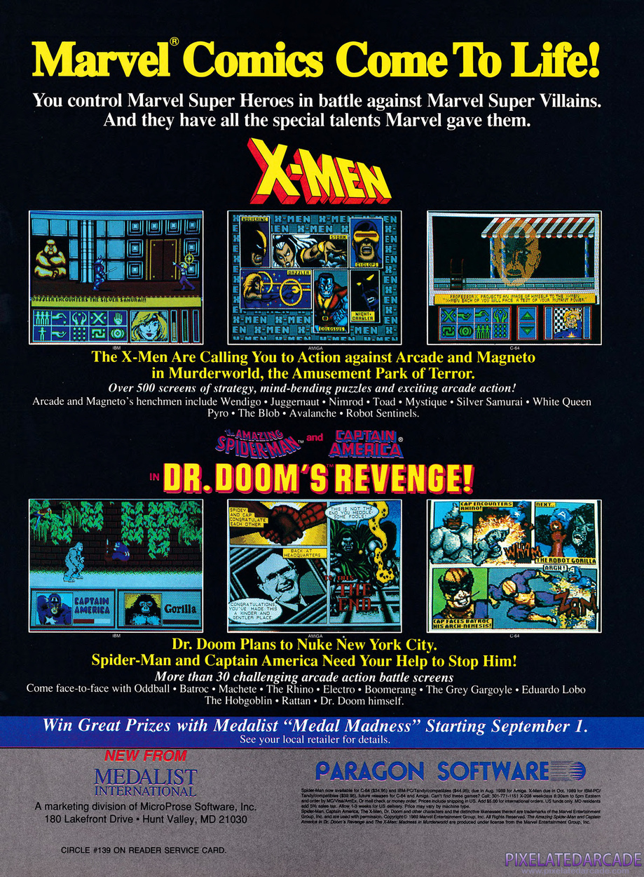 X-Men Advertisement: January 1990 magazine ad