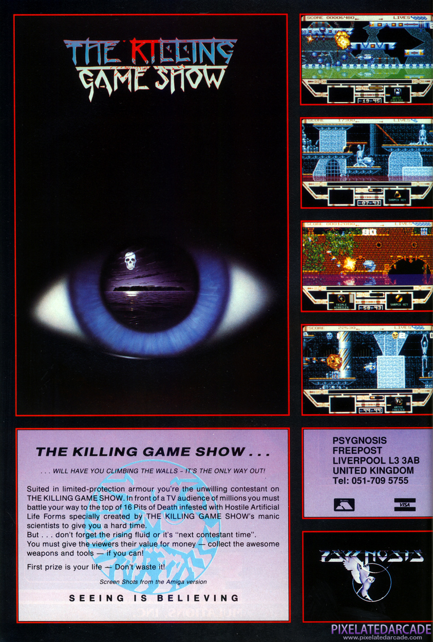 The Killing Game Show Advertisement: October 1990 magazine ad
