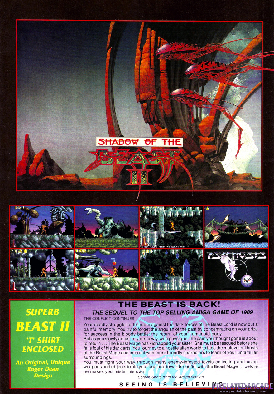 Shadow of the Beast II Advertisement: September 1990 magazine ad