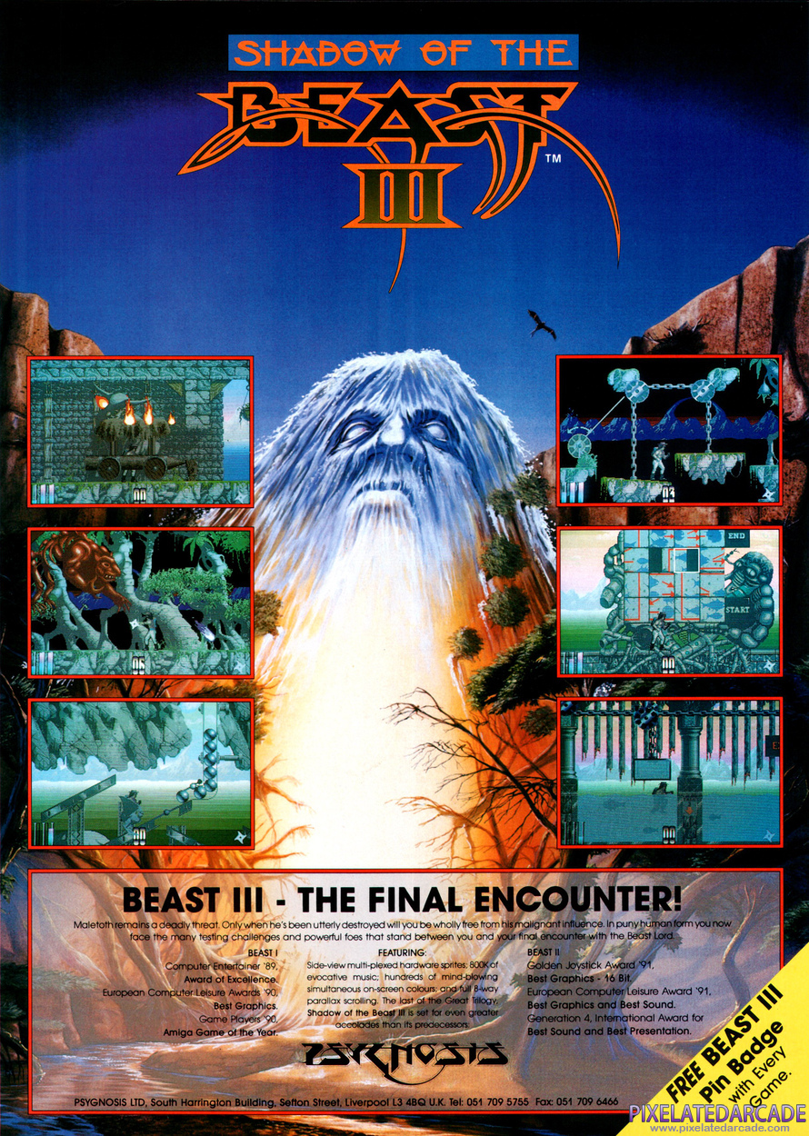 Shadow of the Beast III Advertisement: October 1992 magazine ad