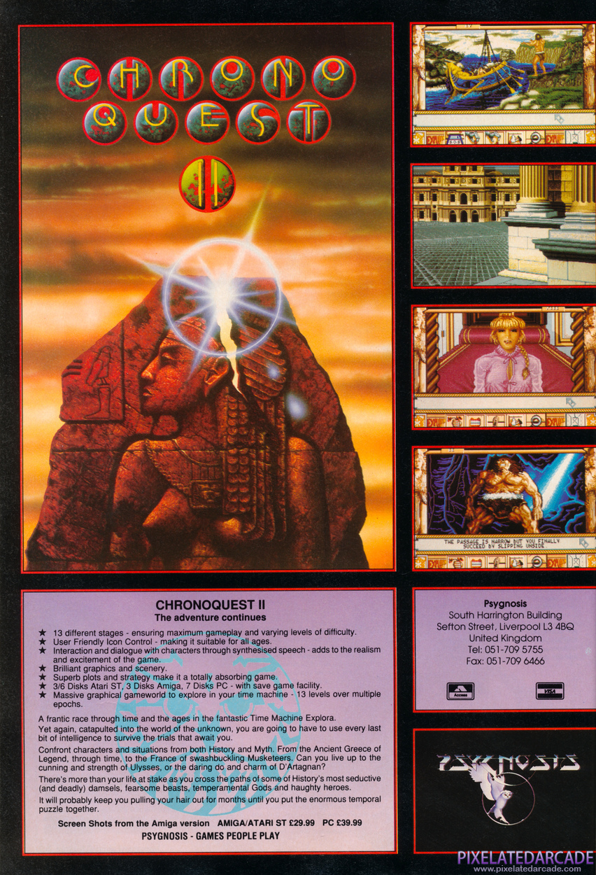 Chrono Quest II Advertisement: May 1990 magazine ad