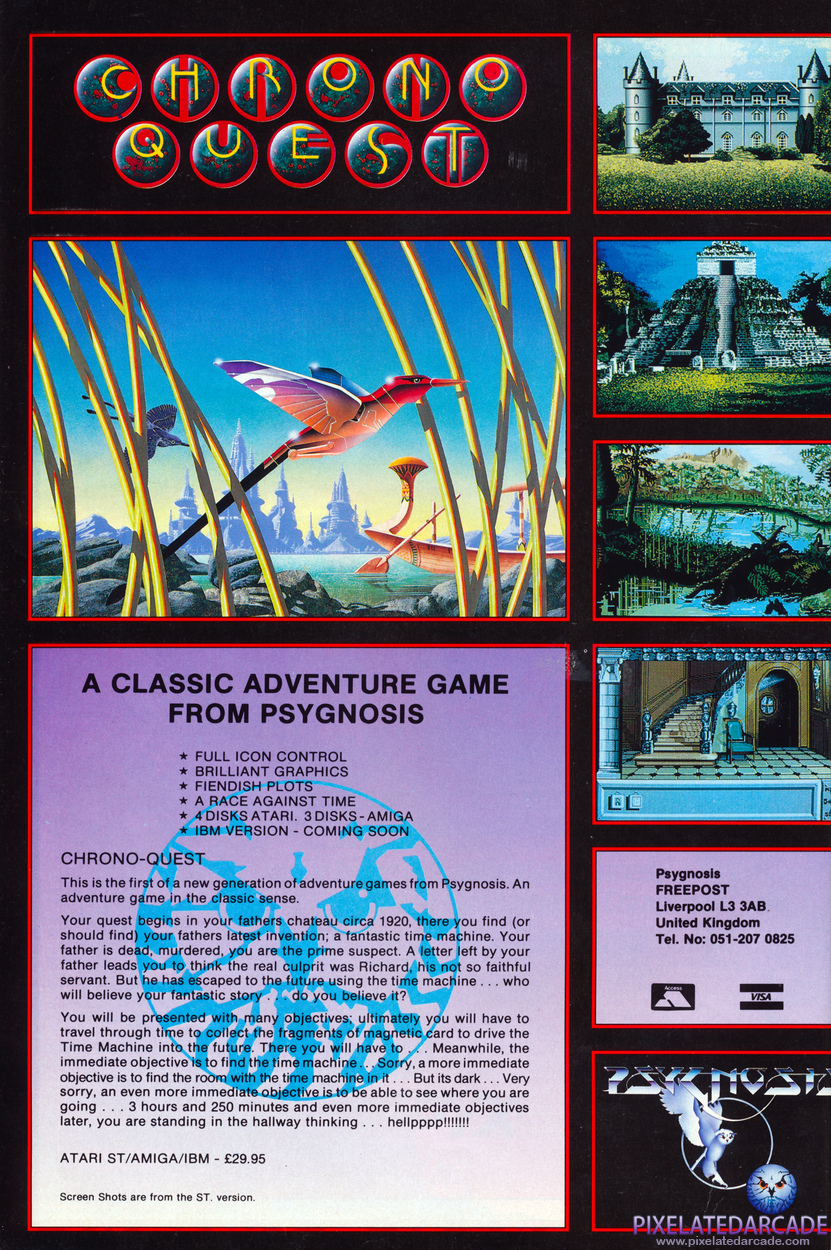 Chrono Quest Advertisement: October 1988 magazine ad