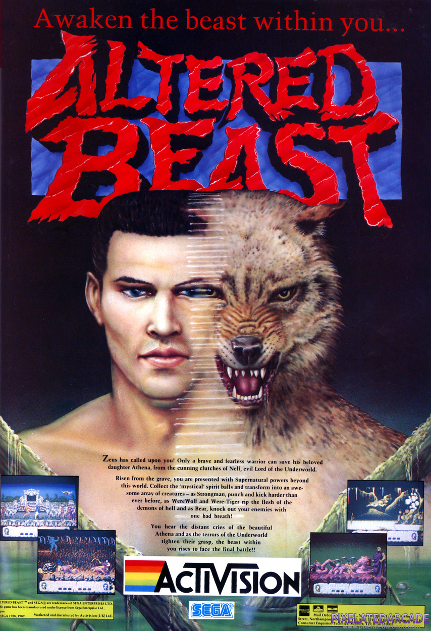 Altered Beast Advertisement: December 1989 magazine ad