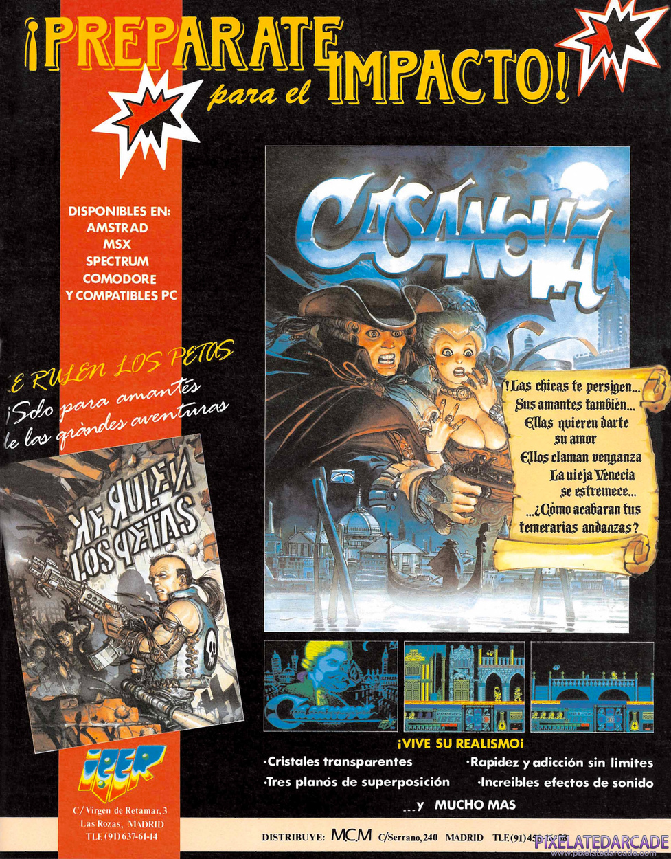 Casanova Advertisement: June 1989 magazine ad