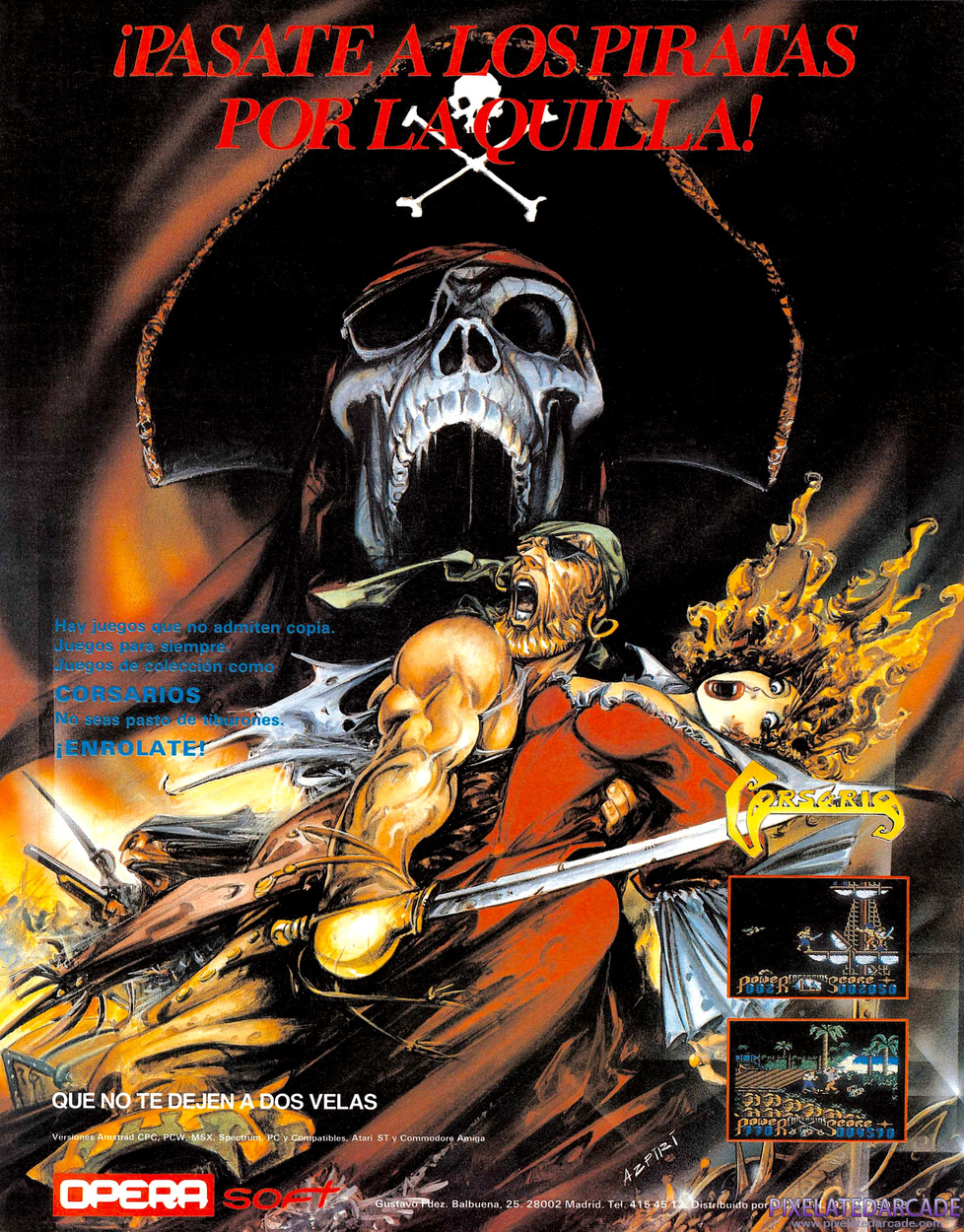 Corsarios Advertisement: September 1989 magazine ad