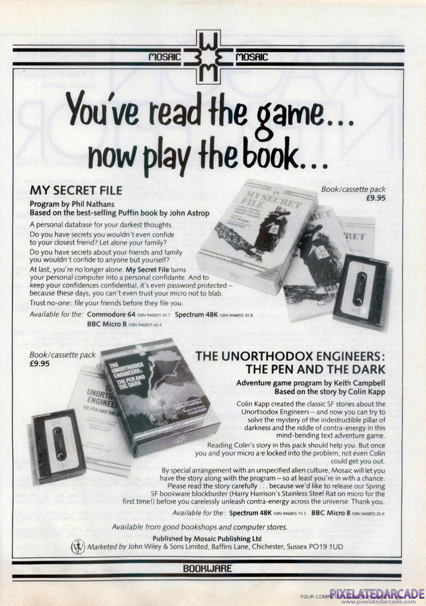 The Unorthodox Engineers: The Pen and the Dark Advertisement: February 1984 magazine ad The Unorthodox Engineers: The Pen and the Dark Advertisement: February 1984 magazine ad