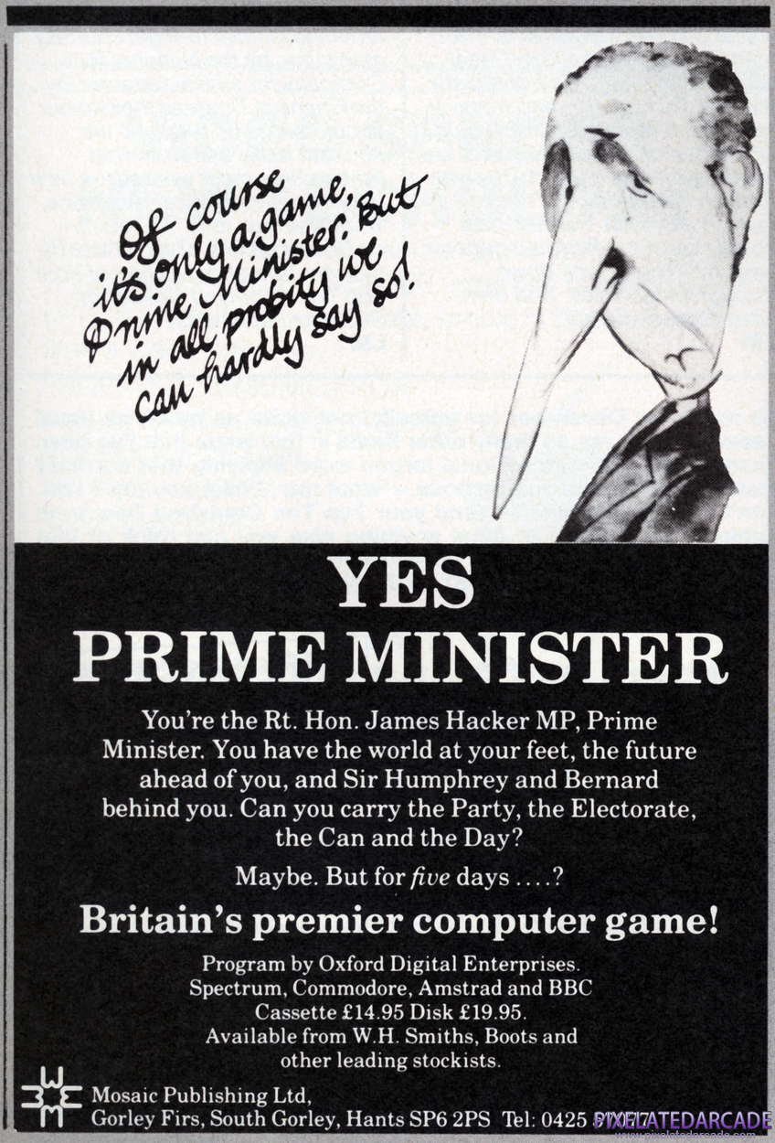 Yes, Prime Minister Advertisement: December 1987 magazine ad
