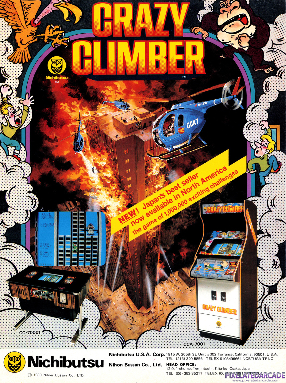 Crazy Climber Advertisement: Crazy Climber flyer