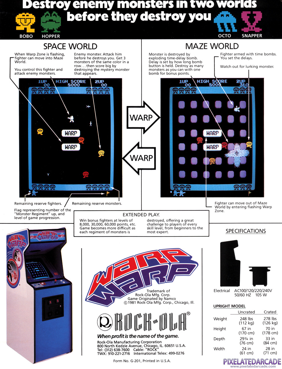 Warp Warp Advertisement: Warp Warp flyer - Back