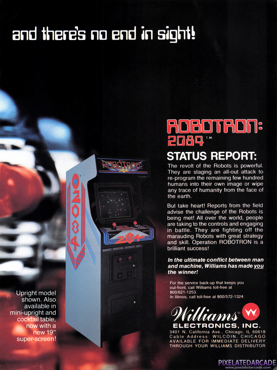 Robotron: 2084 Advertisement: Robotron: 2084 flyer - Back