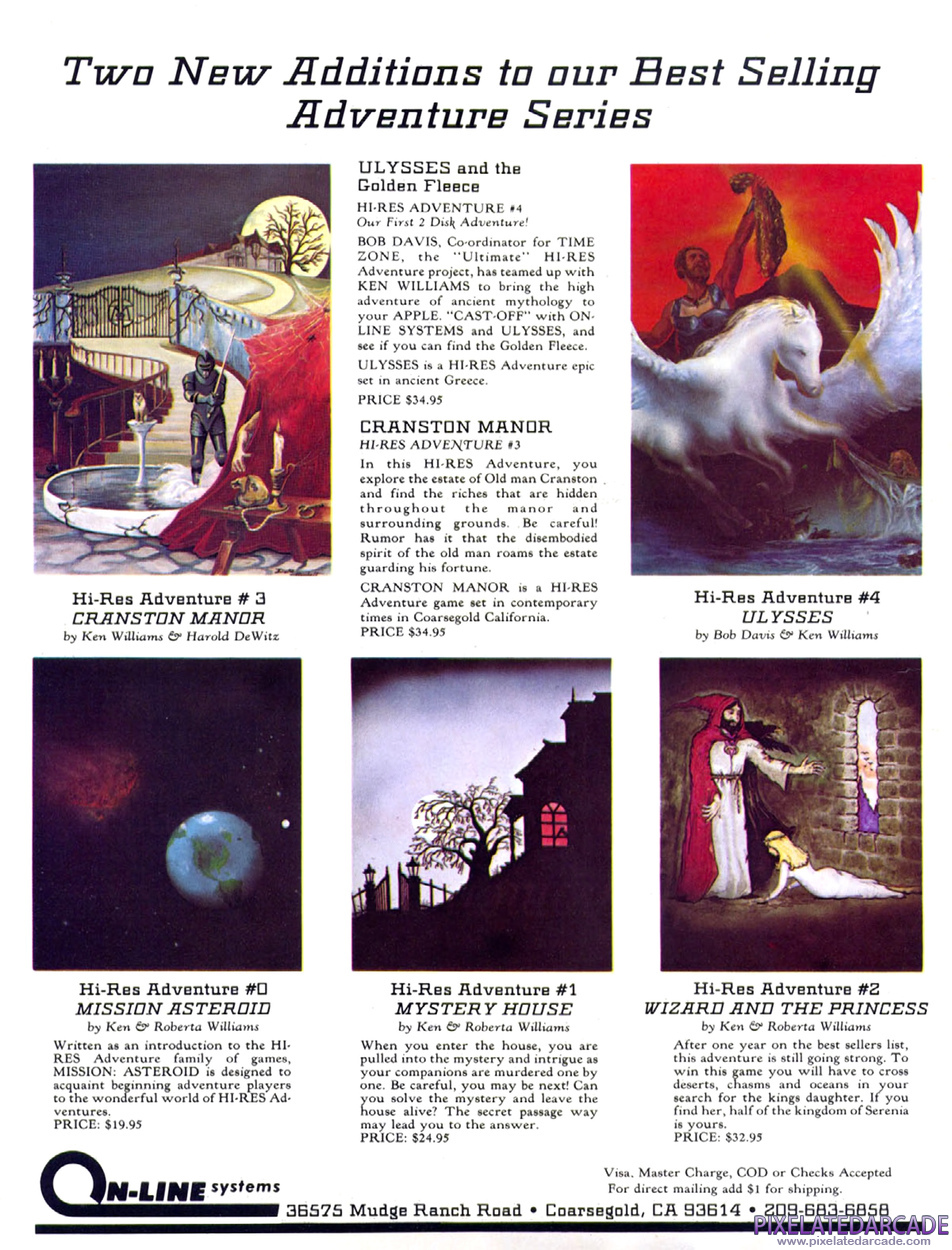 Hi-Res Adventure #2: The Wizard and the Princess Advertisement: March 1982 magazine ad Hi-Res Adventure #2: The Wizard and the Princess Advertisement: March 1982 magazine ad