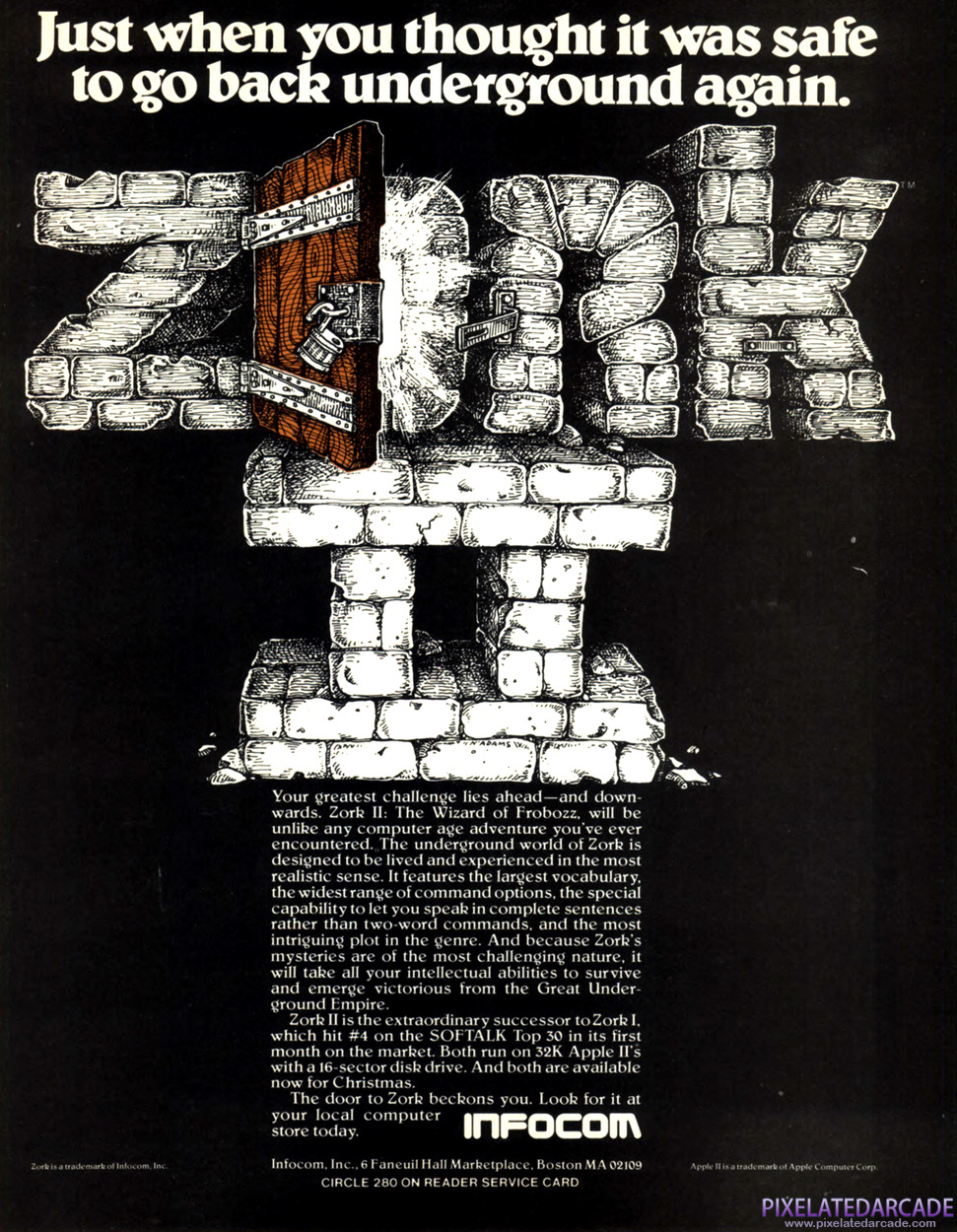 Zork II: The Wizard of Frobozz Advertisement: January 1982 magazine ad