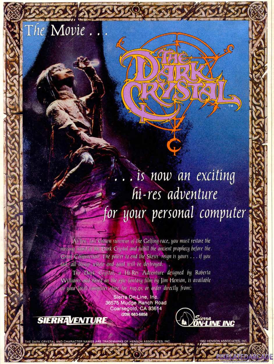 Hi-Res Adventure #6: The Dark Crystal Advertisement: January 1983 magazine ad
