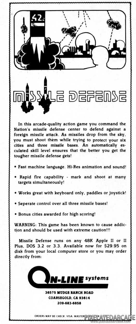Missile Defense Advertisement: September 1981 magazine ad