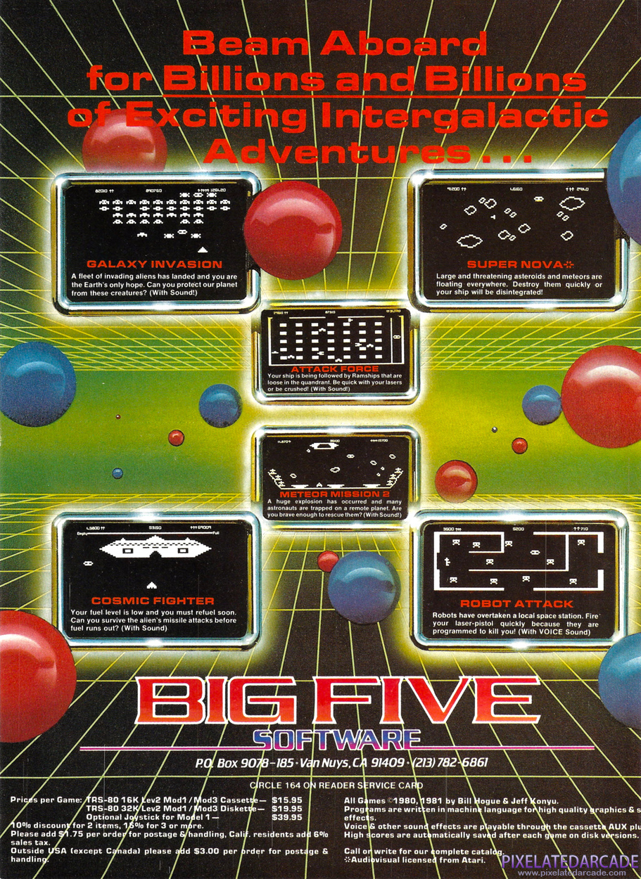 Galaxy Invasion Advertisement: January 1982 magazine ad