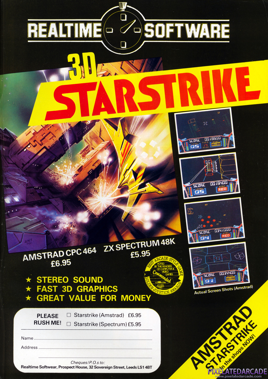 3D Starstrike Advertisement: June 1985 magazine ad