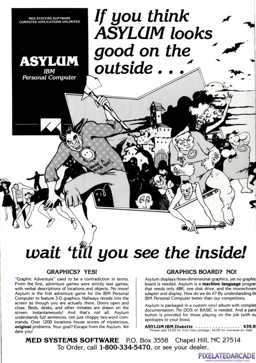 Asylum Advertisement: August 1982 magazine ad