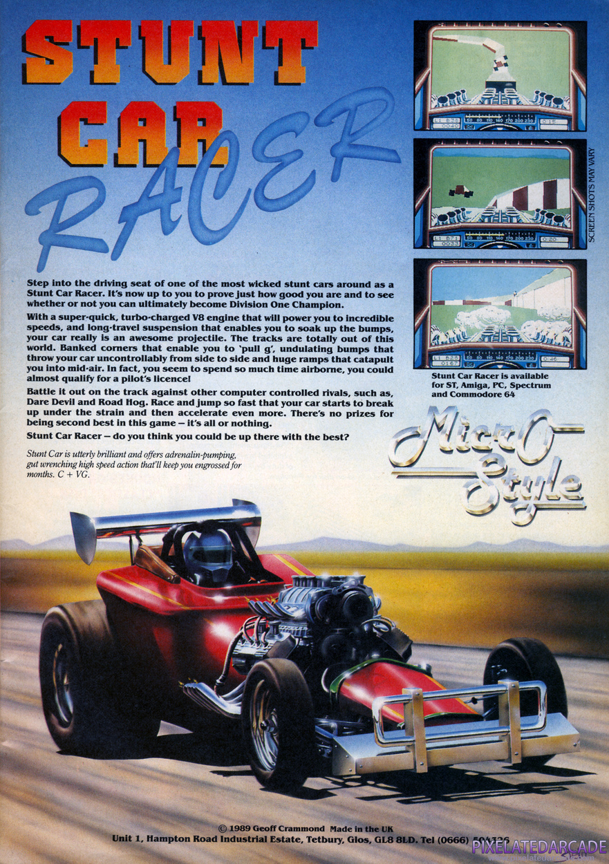 Stunt Track Racer Advertisement: September 1989 magazine ad