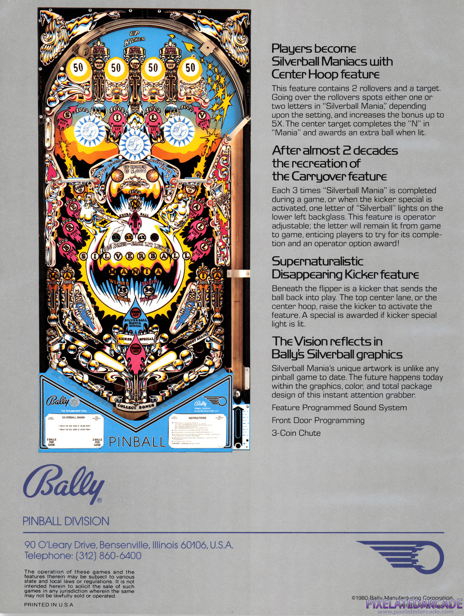 Silverball Mania Advertisement: Silverball Mania flyer page 4