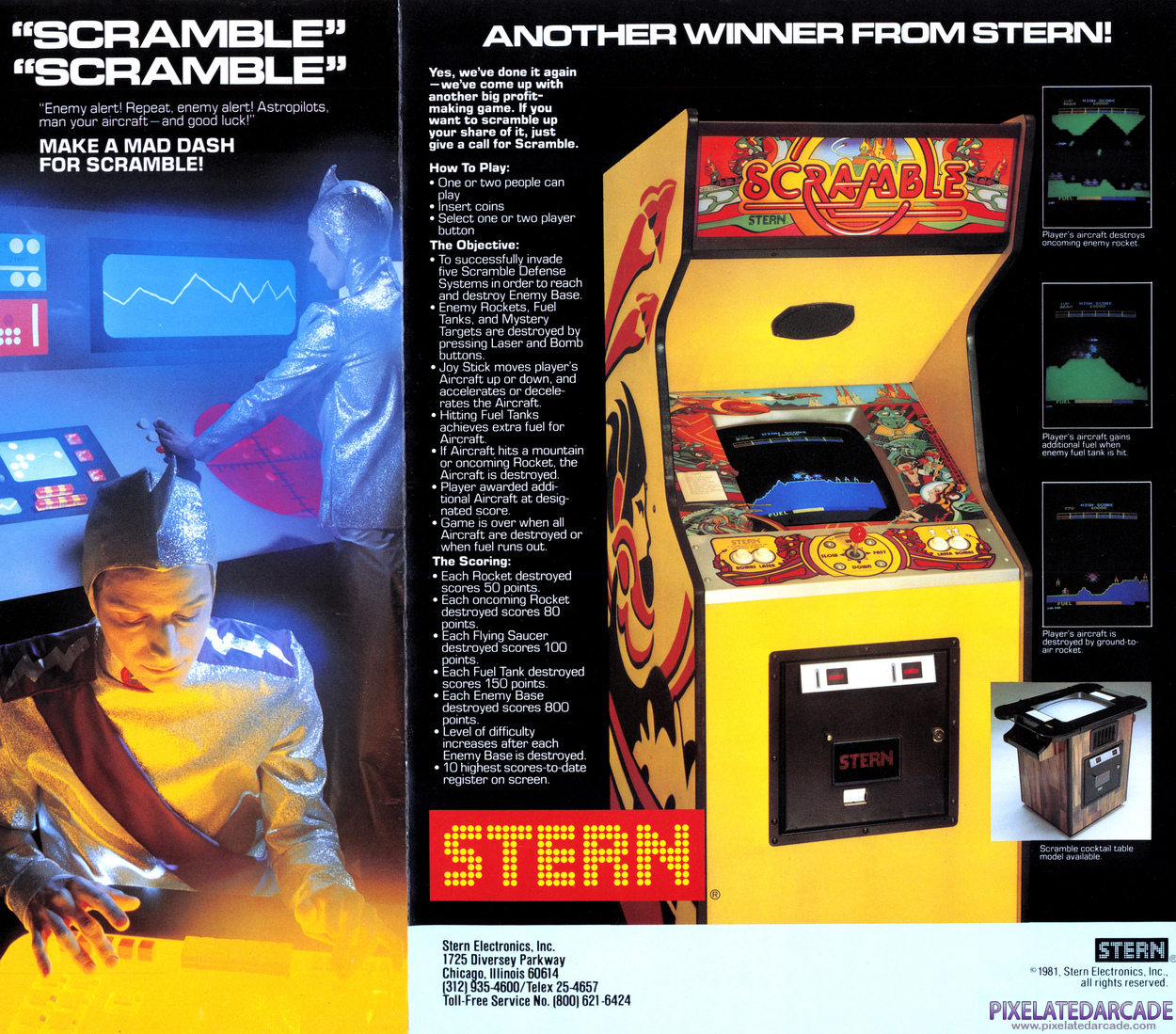 Scramble Advertisement: Scramble flyer - Back