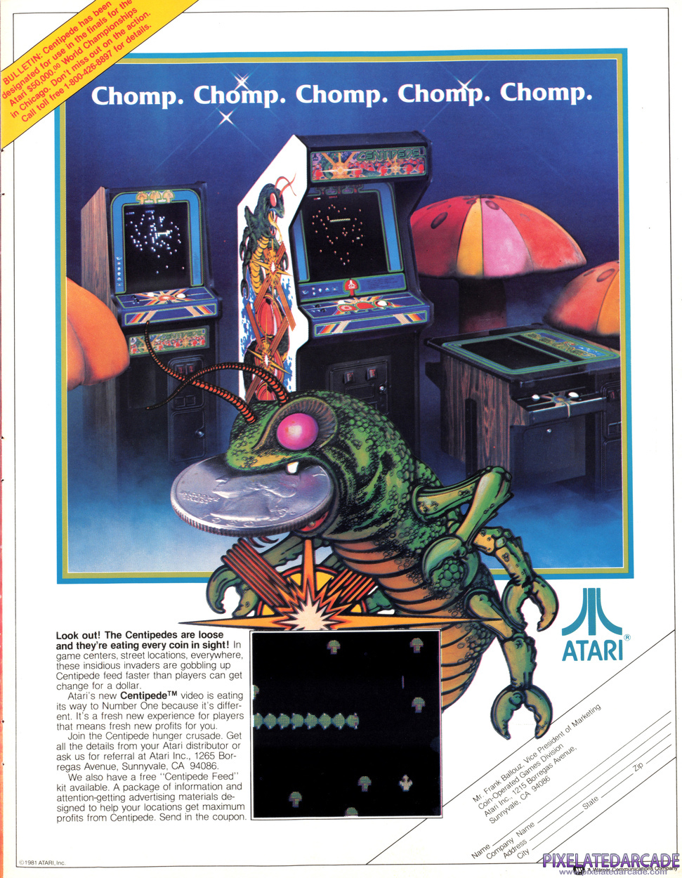 Centipede Advertisement: Centipede flyer