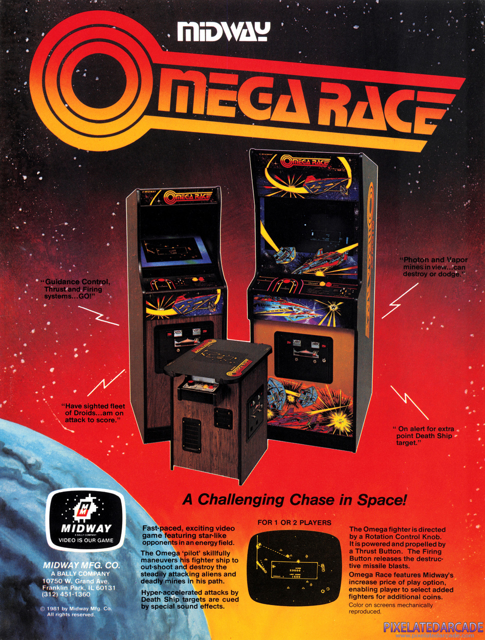 Omega Race Advertisement: Omega Race flyer - Front