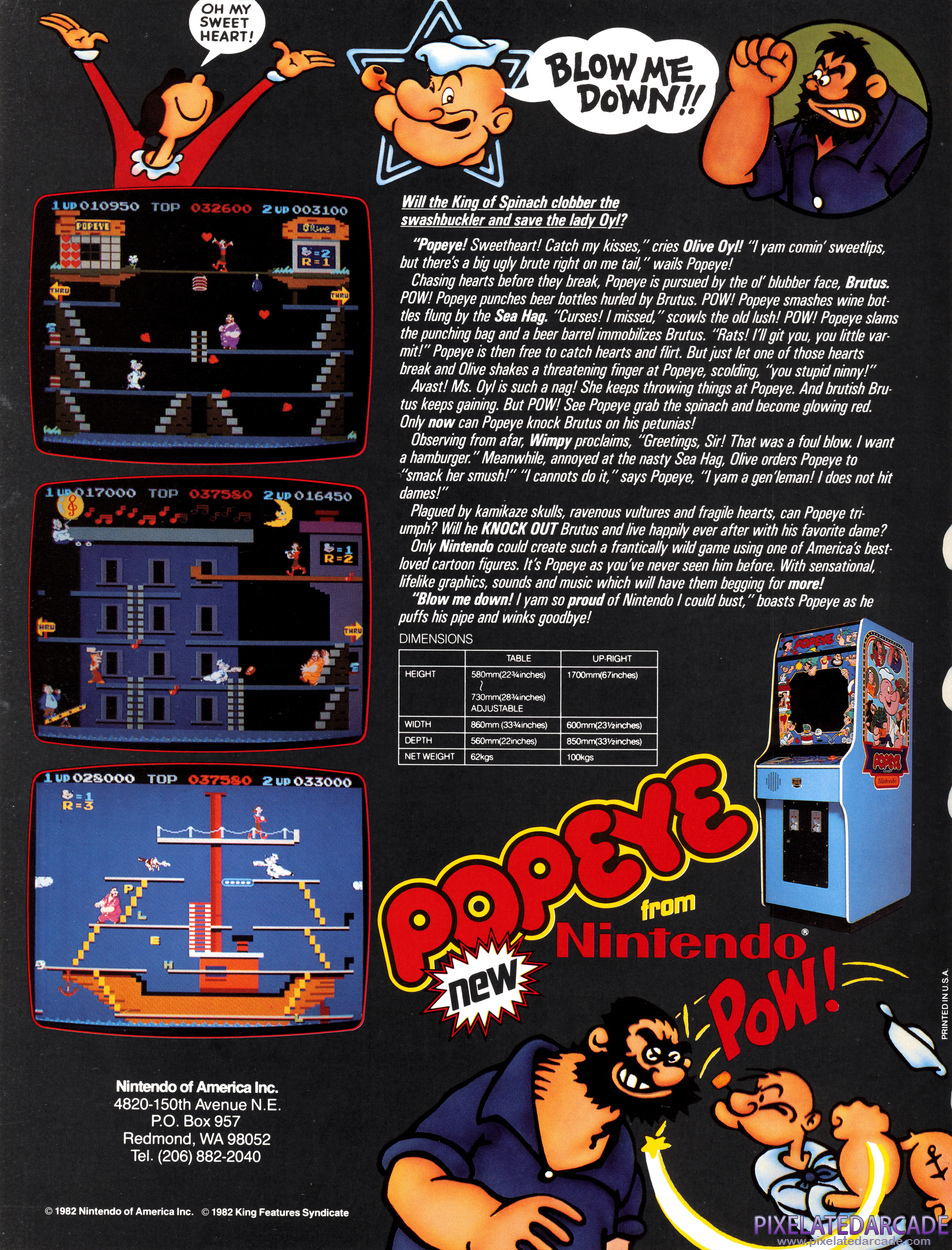 Popeye Advertisement: Popeye flyer - Back