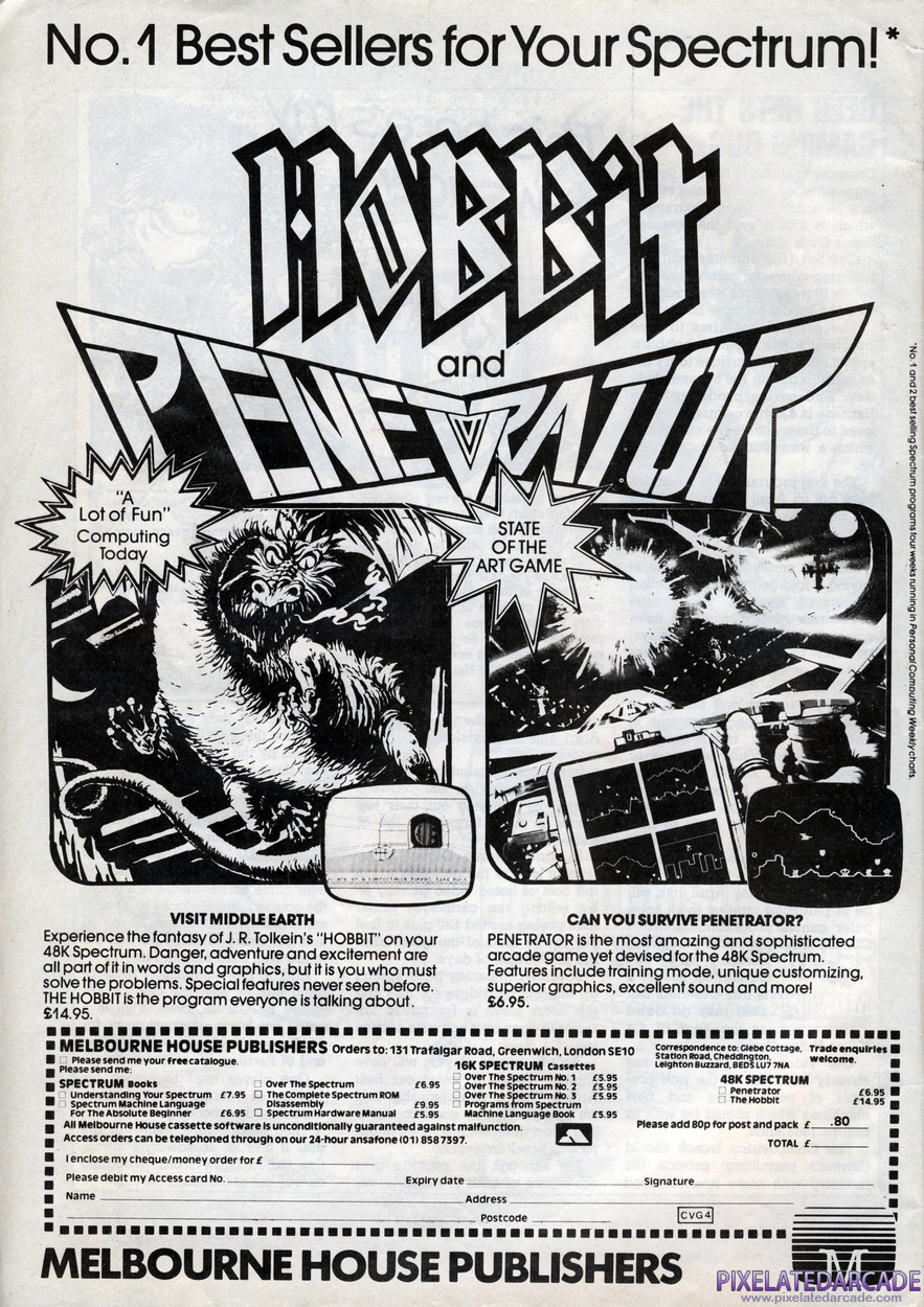 The Hobbit Advertisement: April 1983 magazine ad