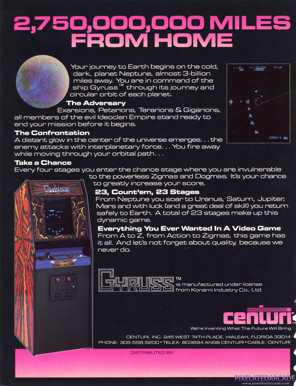 Gyruss Advertisement: Gyruss flyer - Page 4