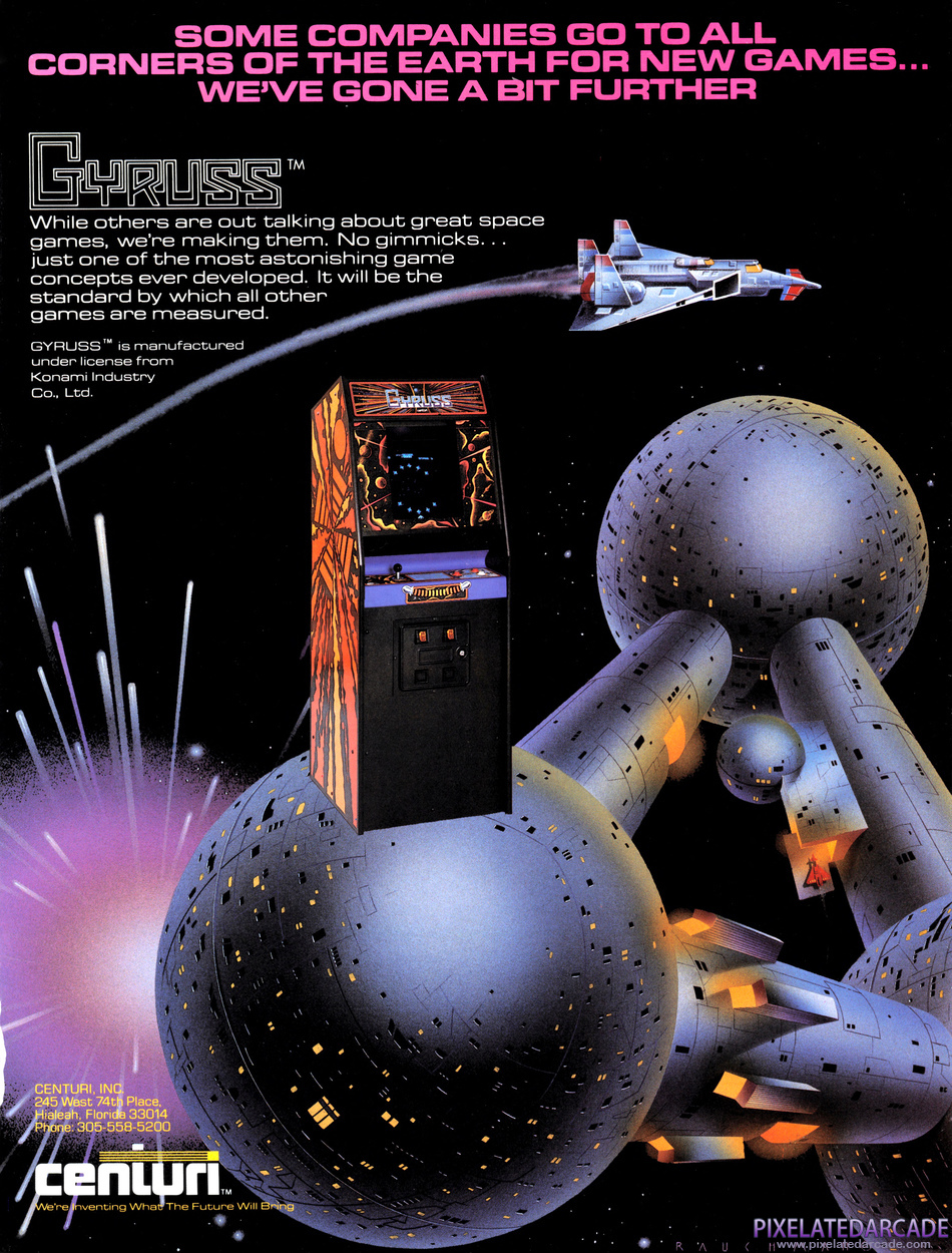 Gyruss Advertisement: Gyruss flyer (Single page version)