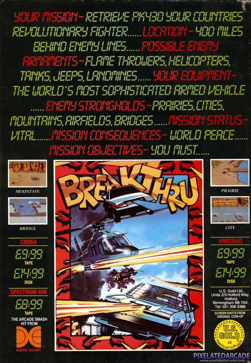 BreakThru Advertisement: November 1986 magazine ad