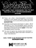 BurgerTime flyer - Alternate