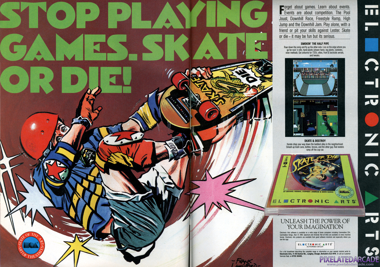 Skate or Die Advertisement: December 1987 magazine ad
