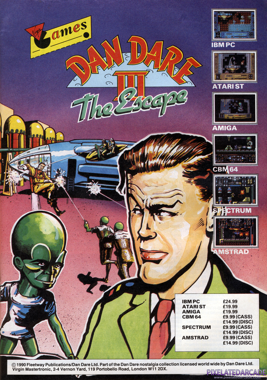 Dan Dare III: The Escape Advertisement: May 1990 magazine ad