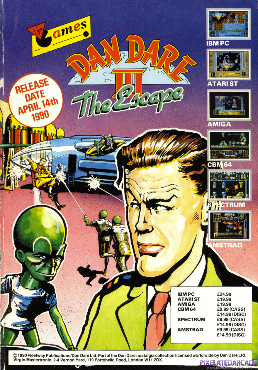 Dan Dare III: The Escape Advertisement: June 1990 magazine ad