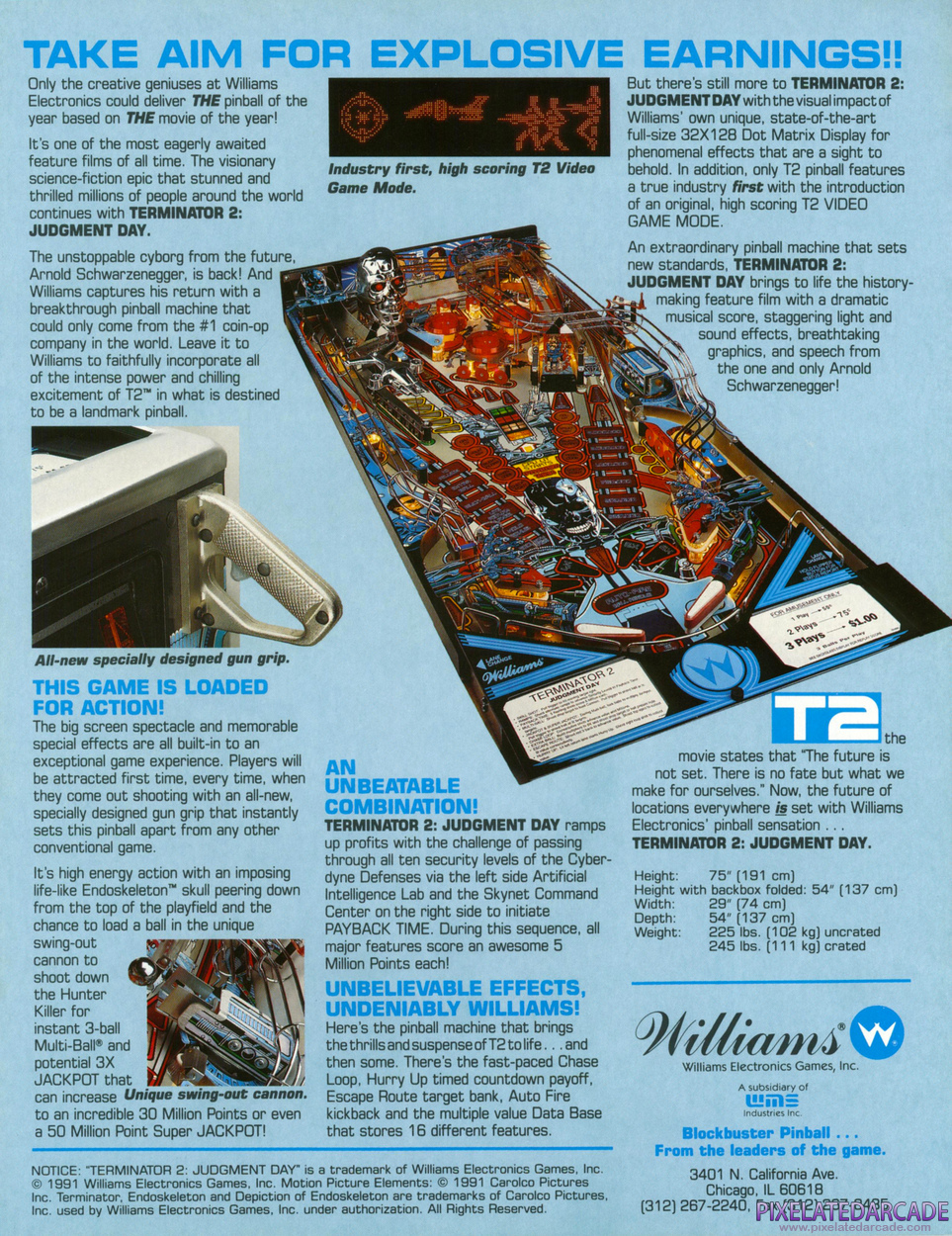 Terminator 2: Judgment Day Advertisement: Terminator 2: Judgment Day flyer - Back