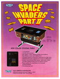 Space Invaders Part II cocktail table flyer