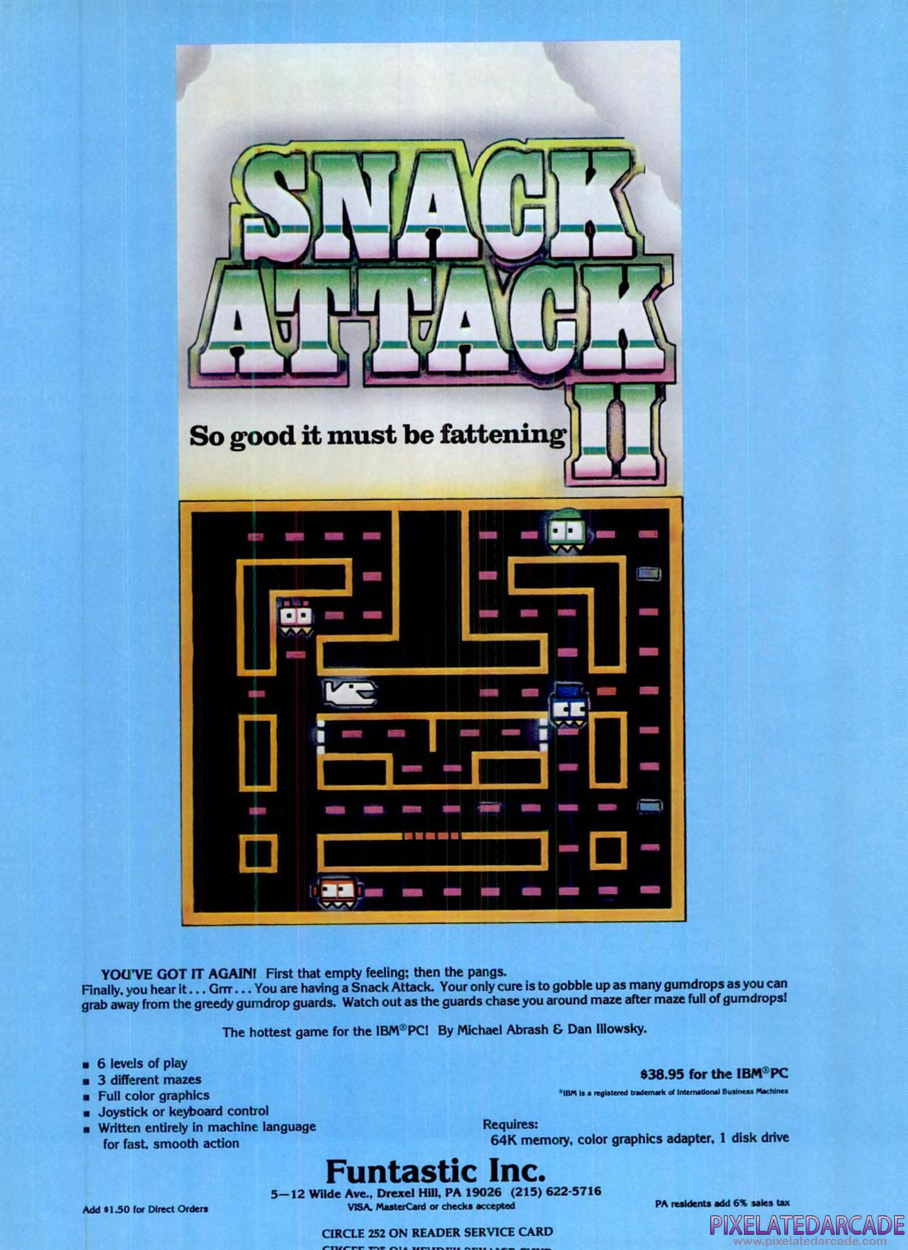 Snack Attack II Advertisement: January 1983 magazine ad