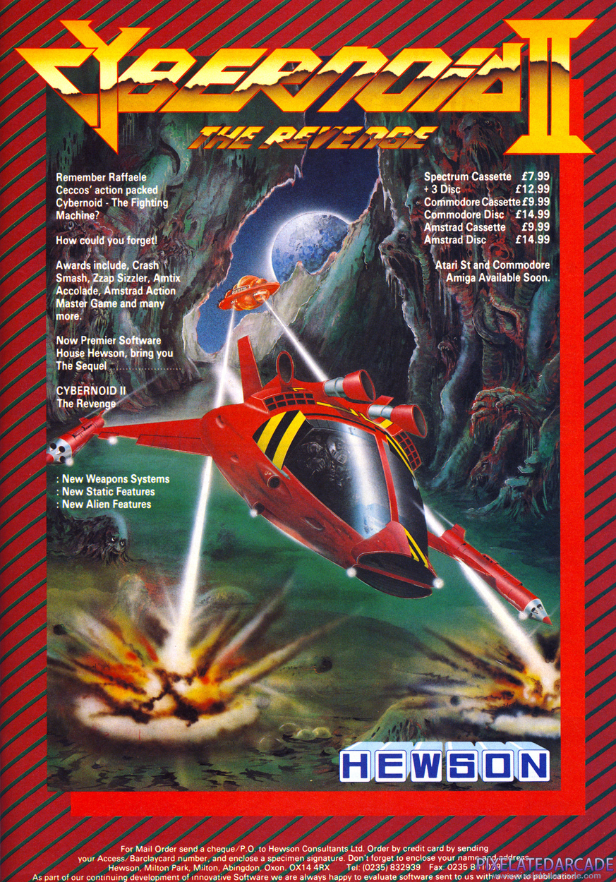 Cybernoid II: The Revenge Advertisement: October 1988 magazine ad