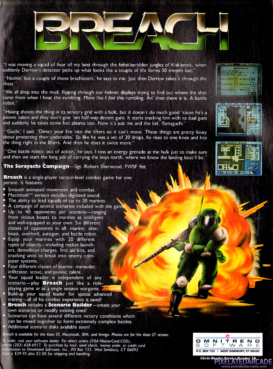 Breach Advertisement: January 1989 magazine ad