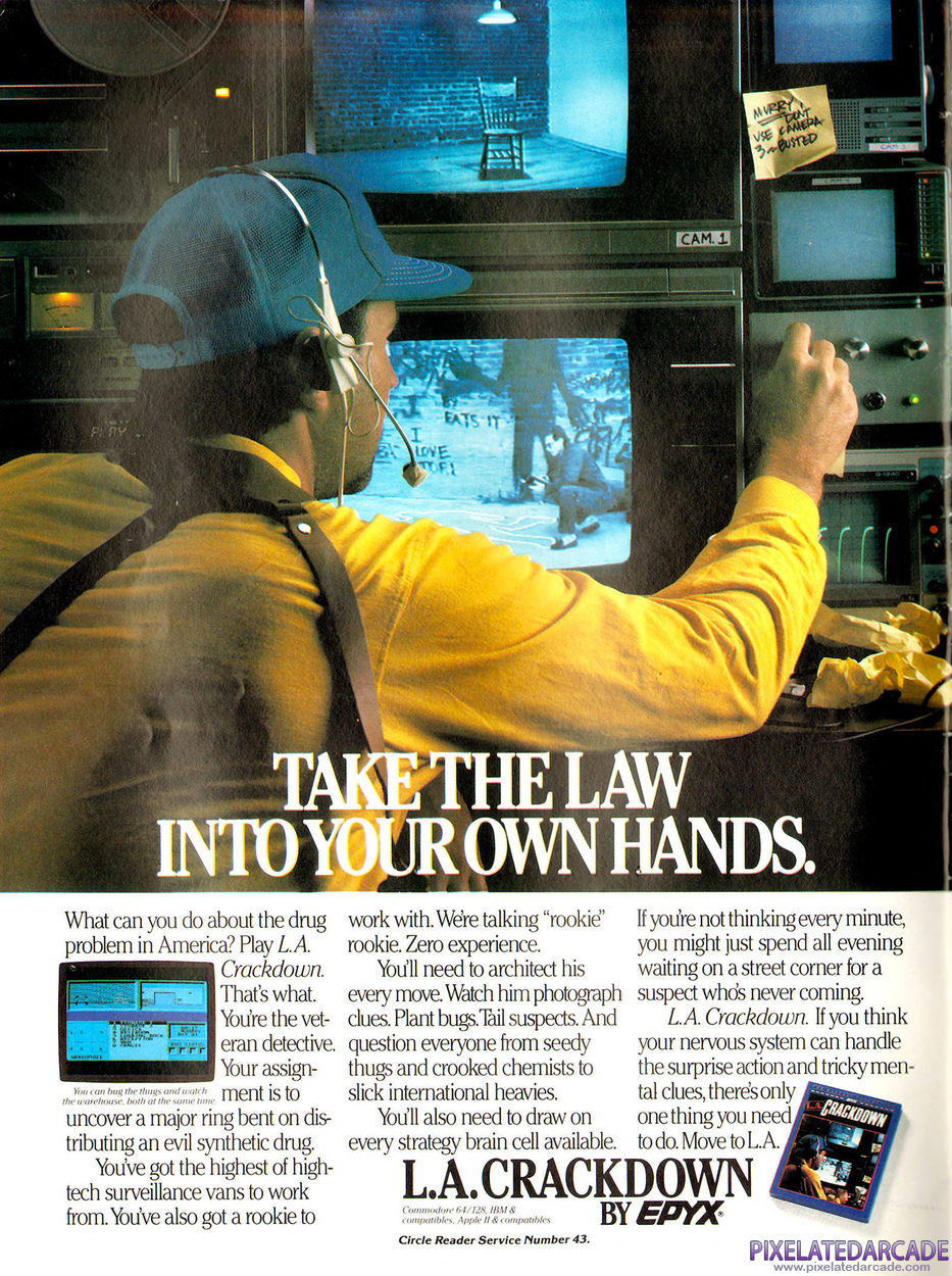 L.A. Crackdown Advertisement: December 1988 magazine ad