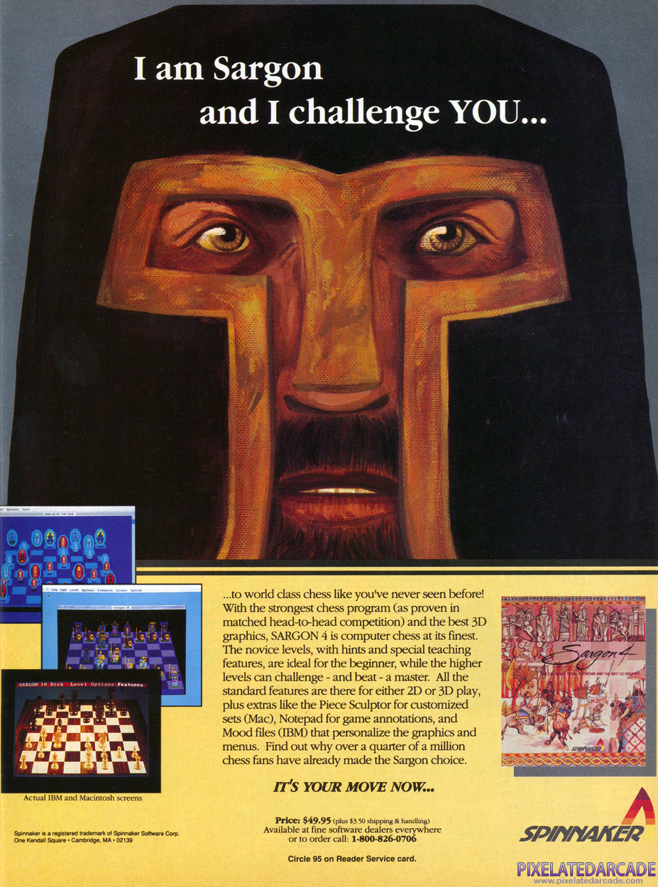 Sargon 4 Advertisement: December 1989 magazine ad