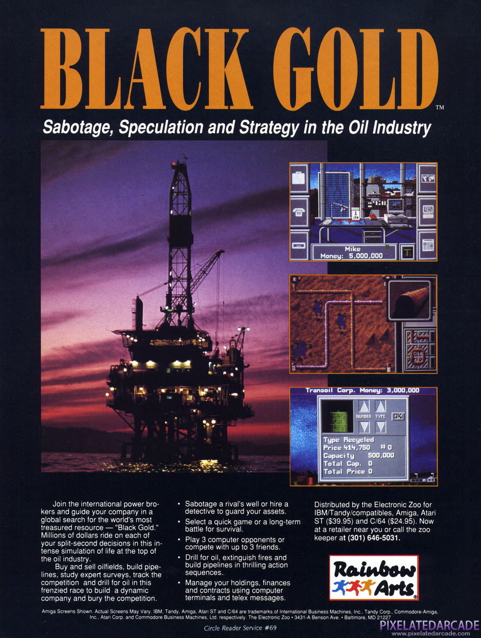 Black Gold Advertisement: June 1990 magazine ad