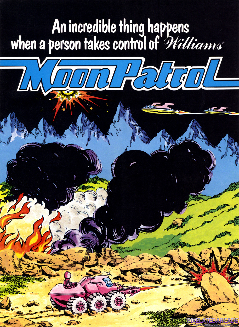 Moon Patrol Advertisement: Moon Patrol flyer - Front (Folded)