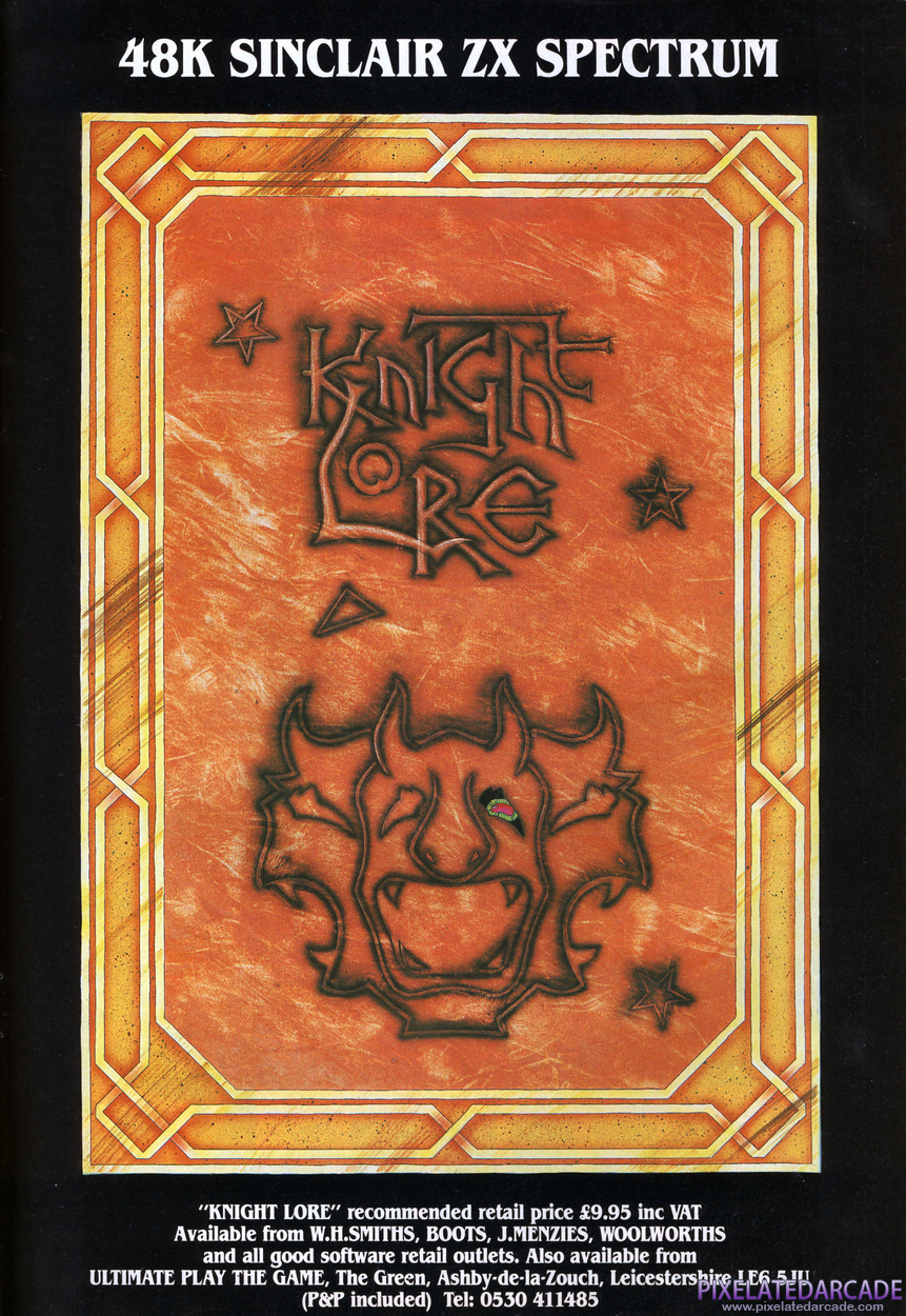 Knight Lore Advertisement: November 1984 magazine ad