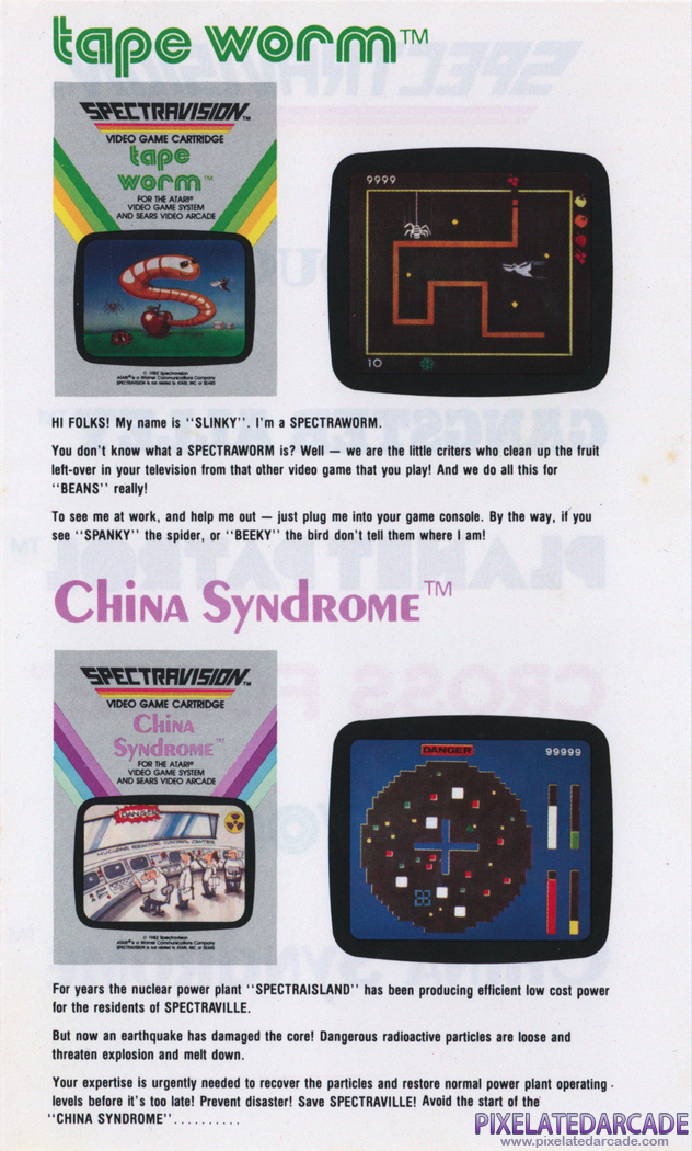 Tape Worm Advertisement: Spectravision product catalog