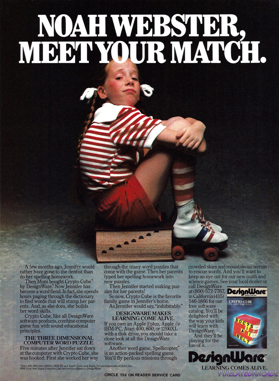 Crypto Cube Advertisement: August 1983 magazine ad